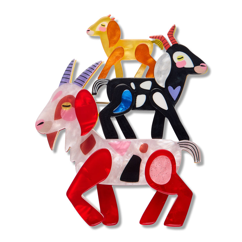 Goat Goals Brooch