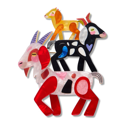 Goat Goals Brooch