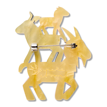 Goat Goals Brooch
