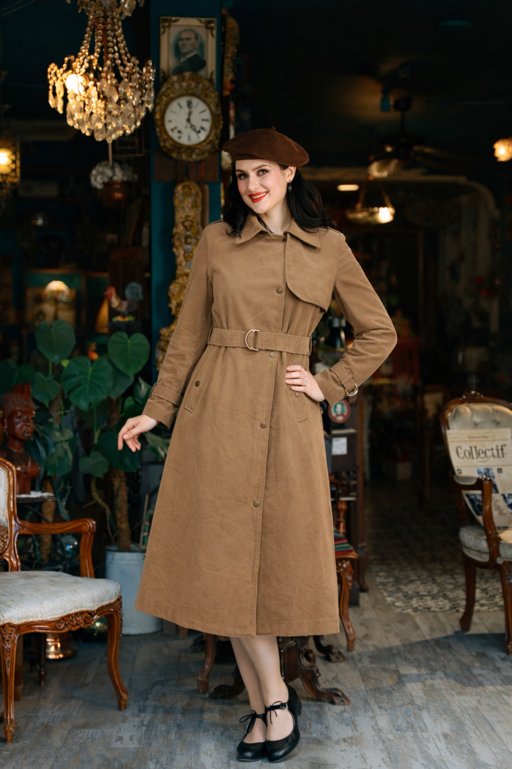 Maribel Retro Trench Coat