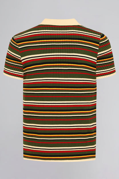 Pablo Striped Knitted Polo