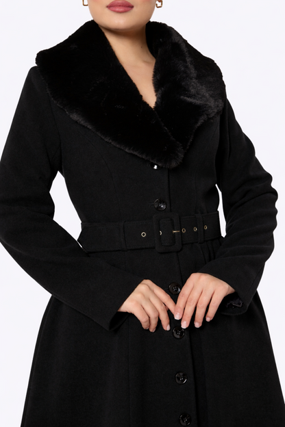 Grace Princess Black Swing Coat