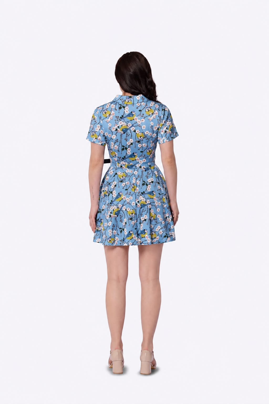 Caterina Blossom Birds Mini Dress
