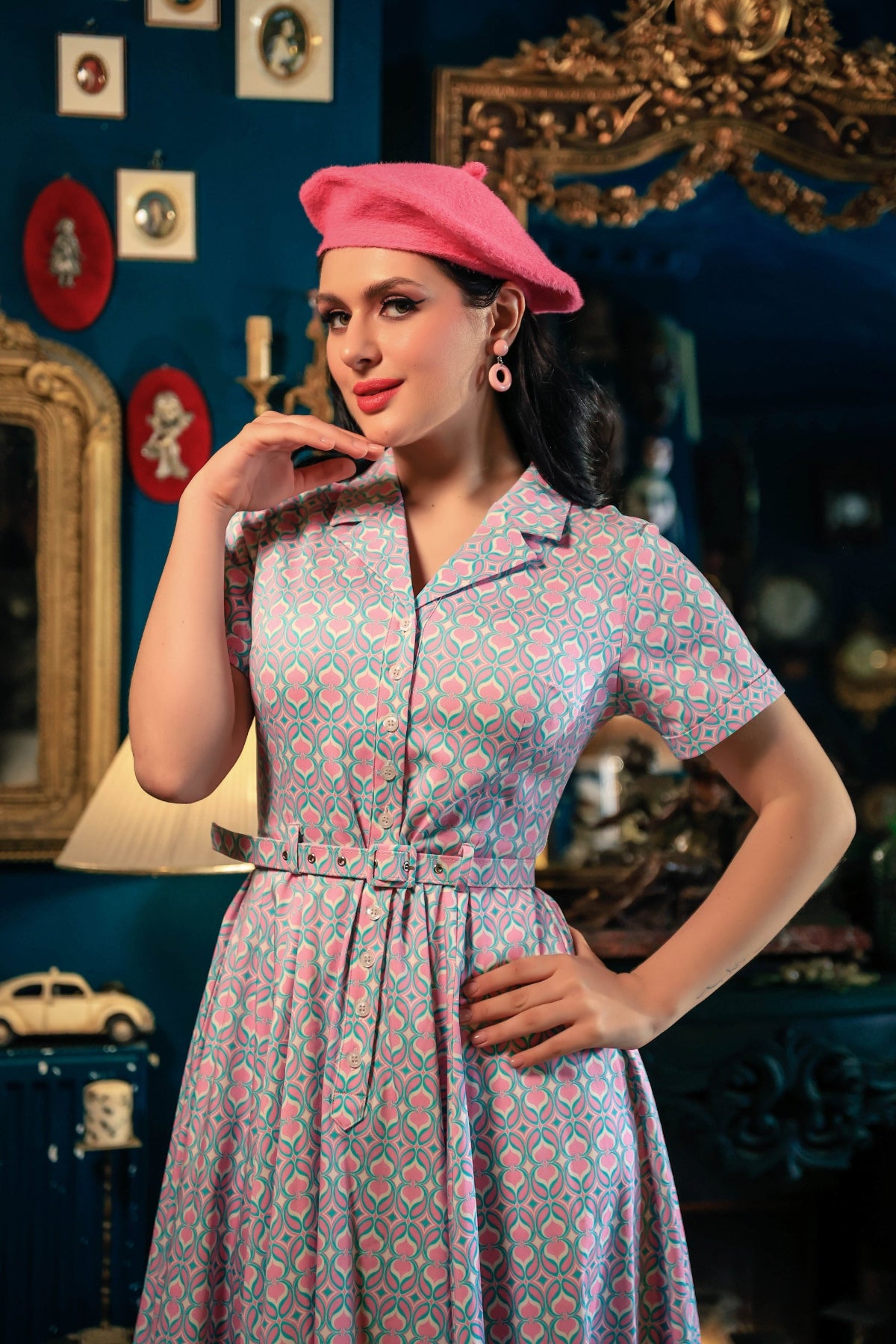 Caterina Pink Prism Swing Dress