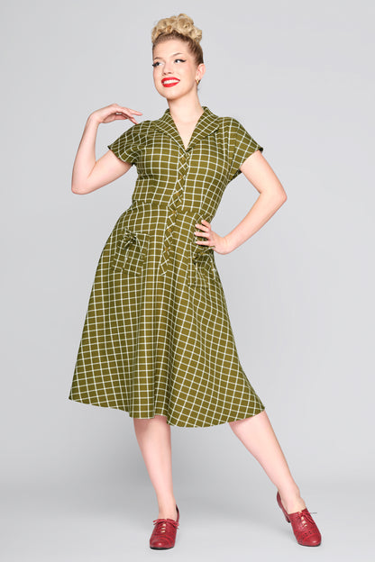 Liza Acres Check Swing Dress