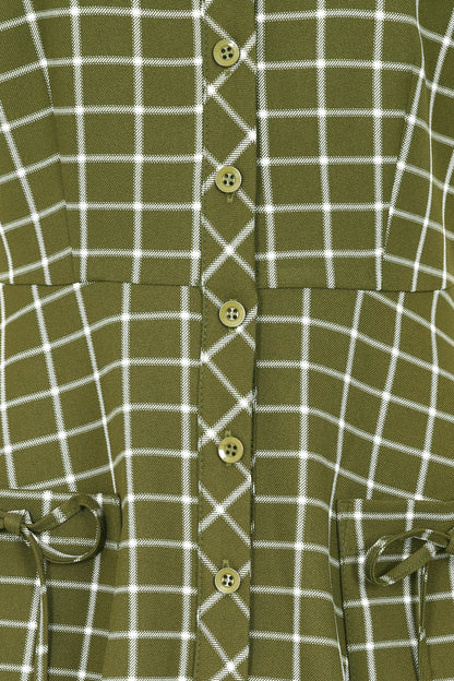 Liza Acres Check Swing Dress