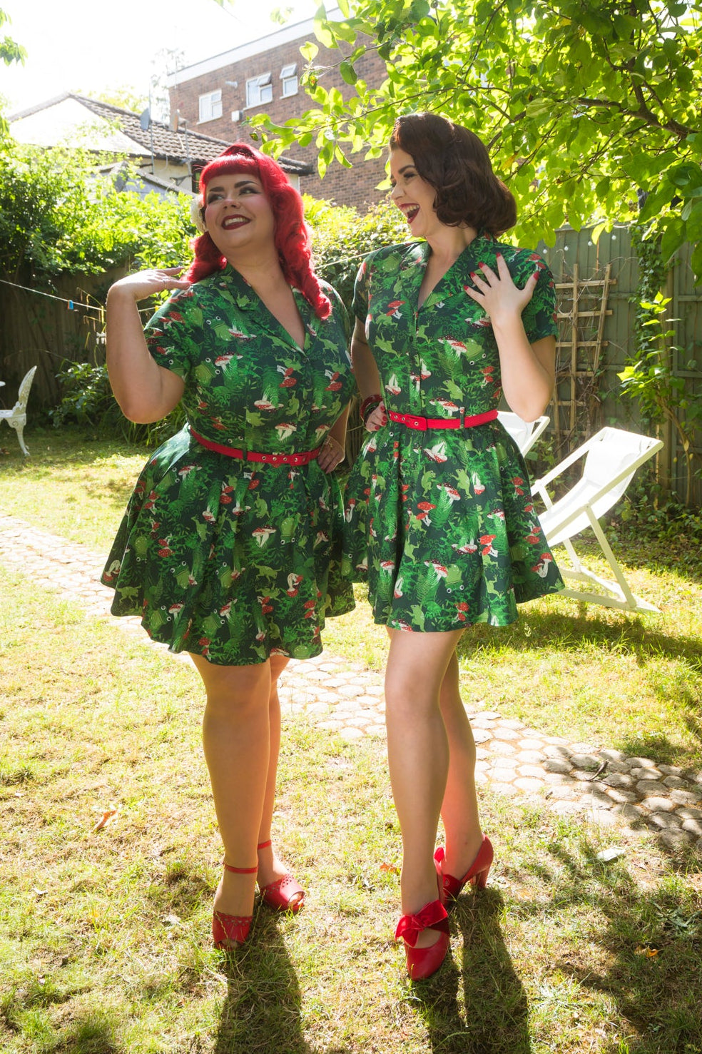 Caterina Frog Forest Mini Dress