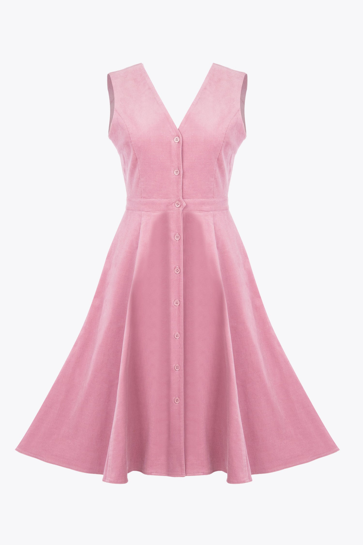 Collectif Female Vintage 1940s Inspired Pink Corduroy Pinafore Dress, UK8 Collectif Female Vintage 1940s Inspired Pink Corduroy Pinafore Dress, UK8