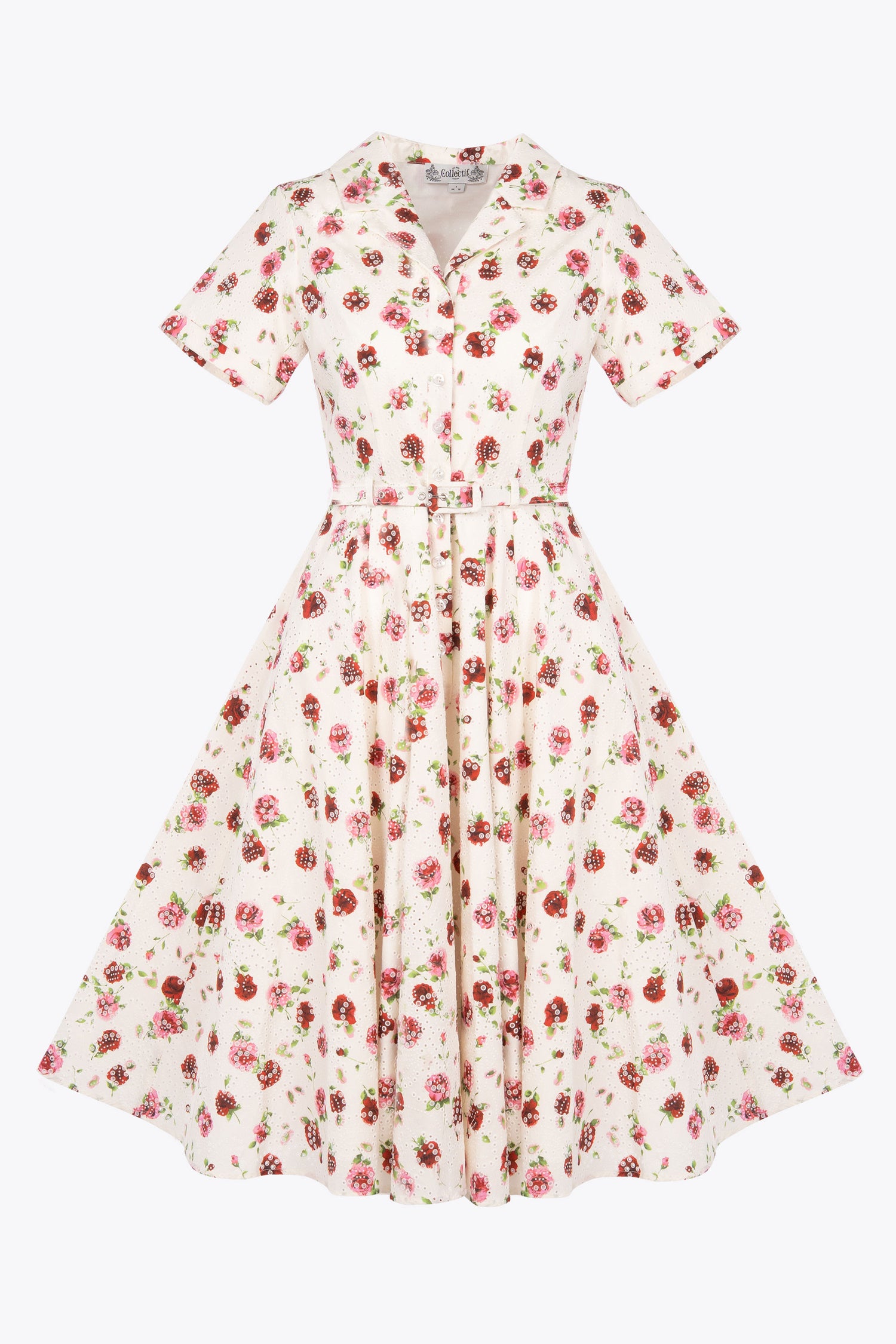 caterina dress in pink rose print Pink City Prints Caterina Dress