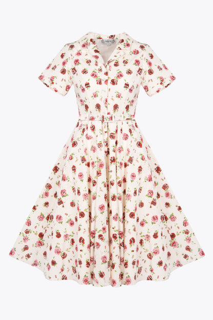 caterina dress in pink rose print V. Chapman Caterina Dress by V. Chapman