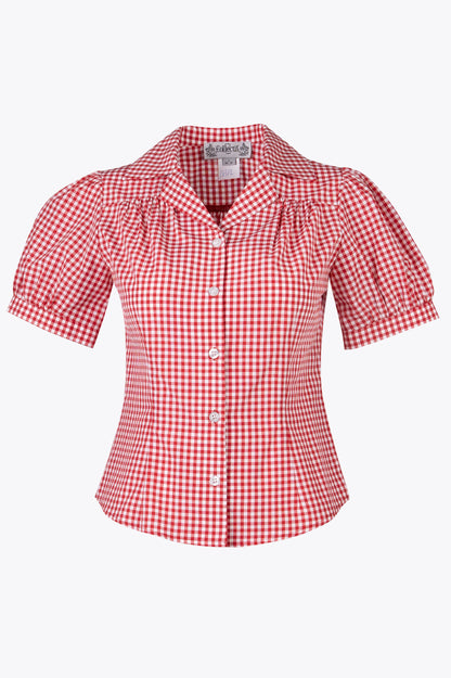 Luana Red Gingham Shirt