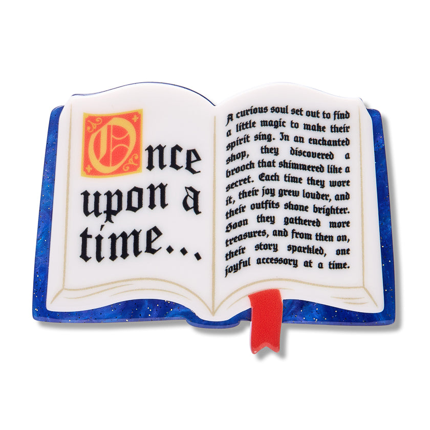 Open Book Simplified Mini Brooch