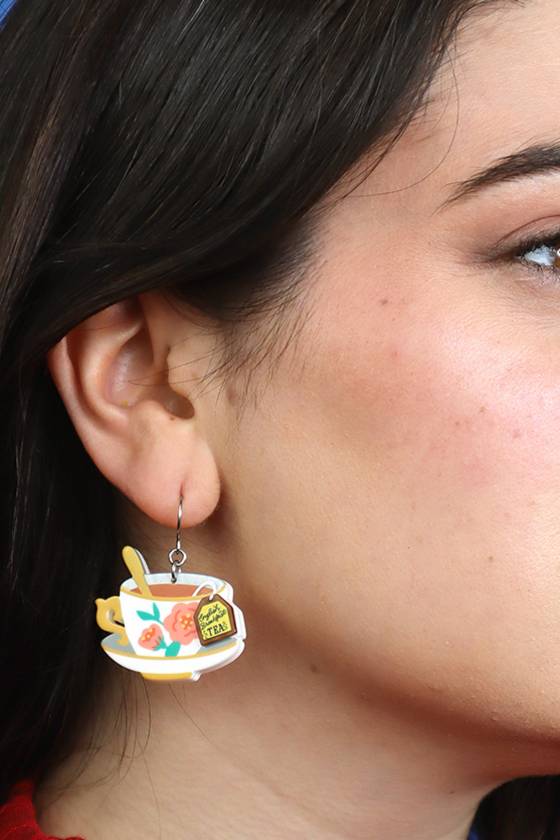 Erstwilder Fancy A Cuppa Drop Earrings