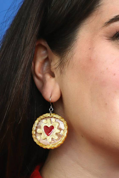Erstwilder Jammie Dodger Drop Earrings