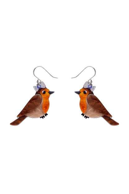Erstwilder Rosie the Robin Drop Earrings