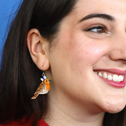 Erstwilder Rosie the Robin Drop Earrings