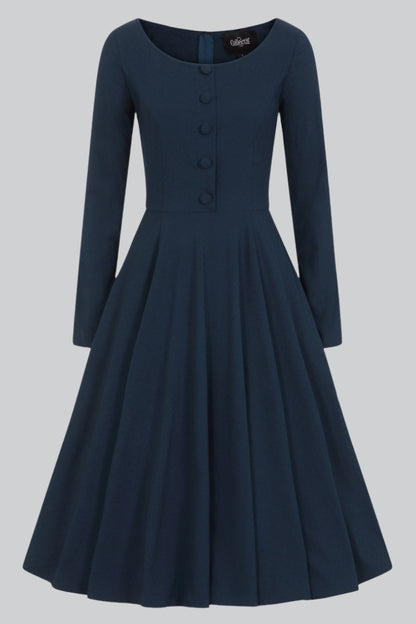 Edith Teal Swing Dress