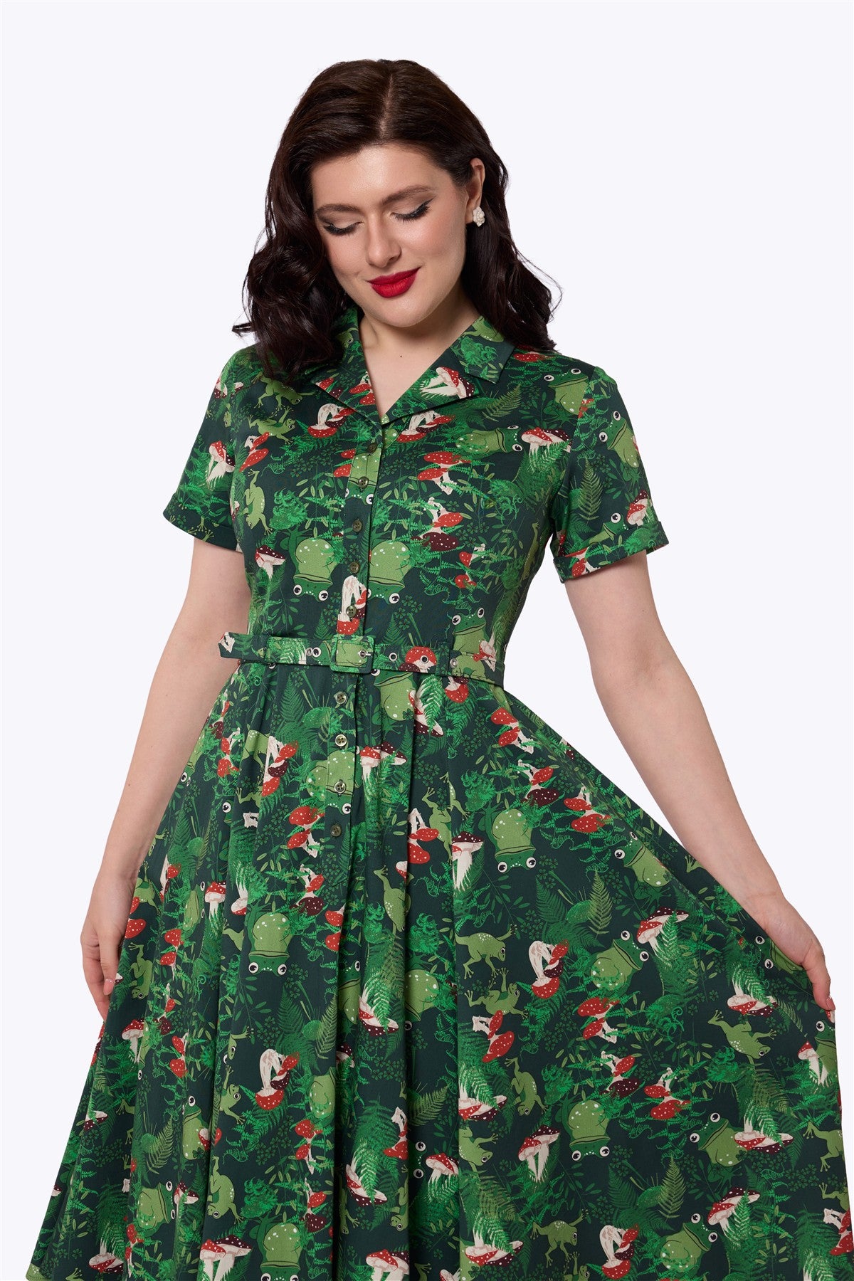 Caterina Frog Forest Swing Dress