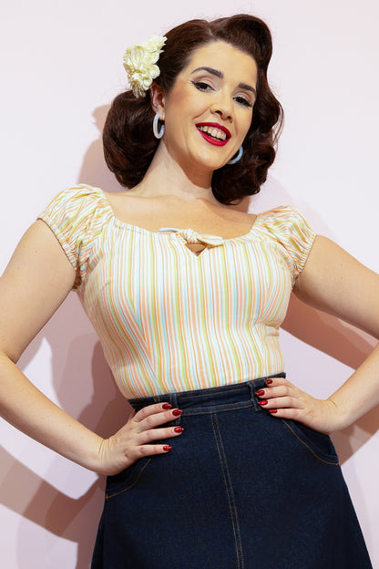 Lorena Pastel Stripe Top