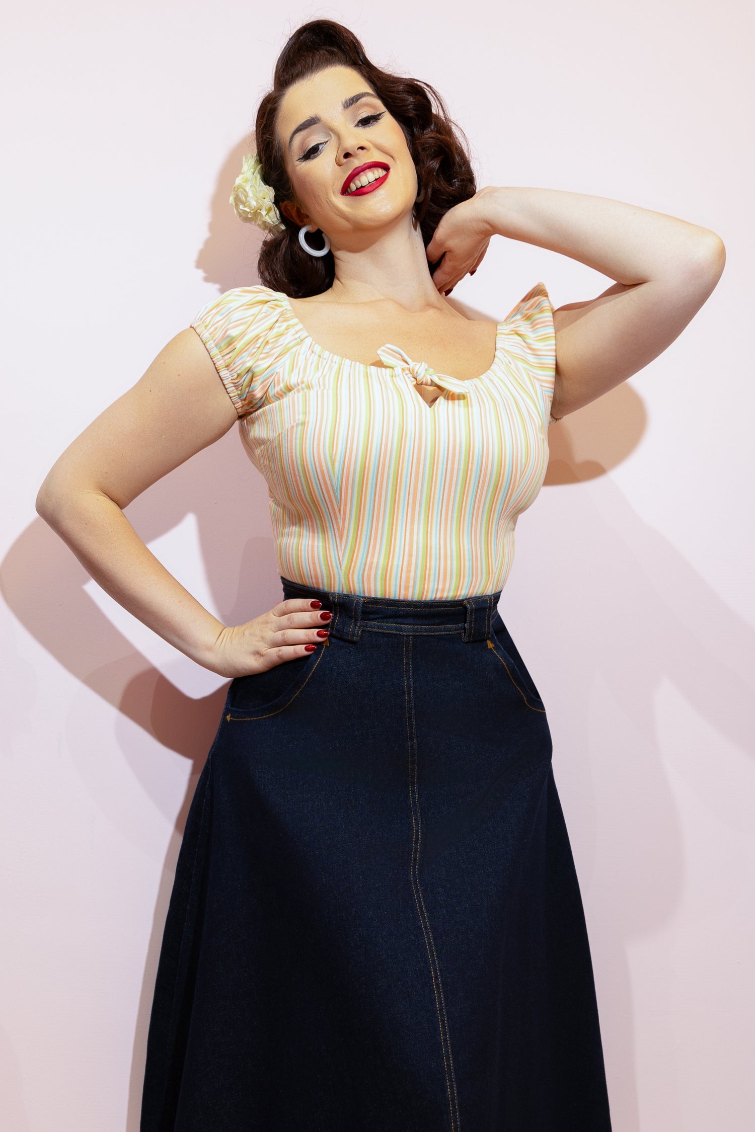 Lorena Pastel Stripe Top