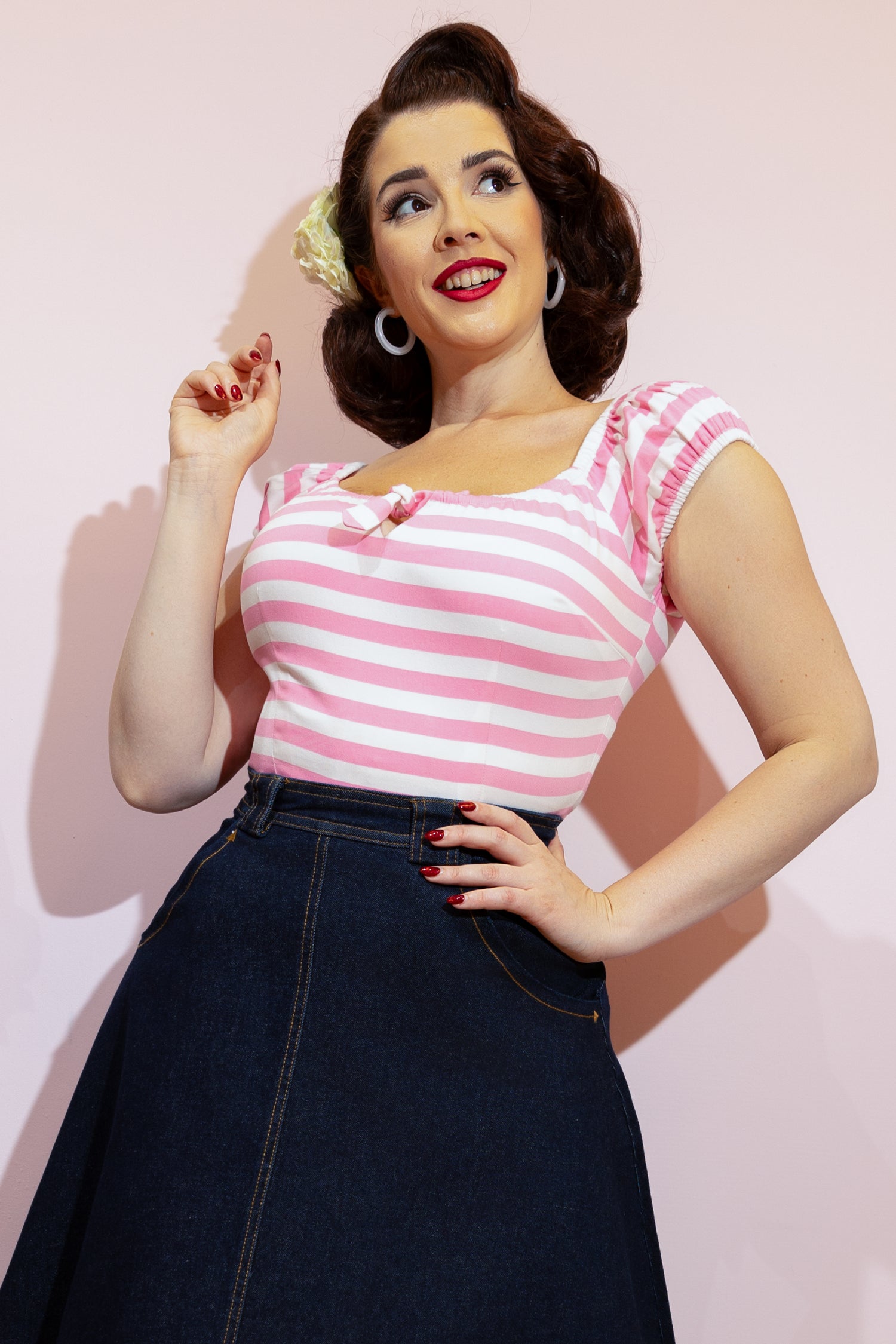 Lorena Pink Stripe Top