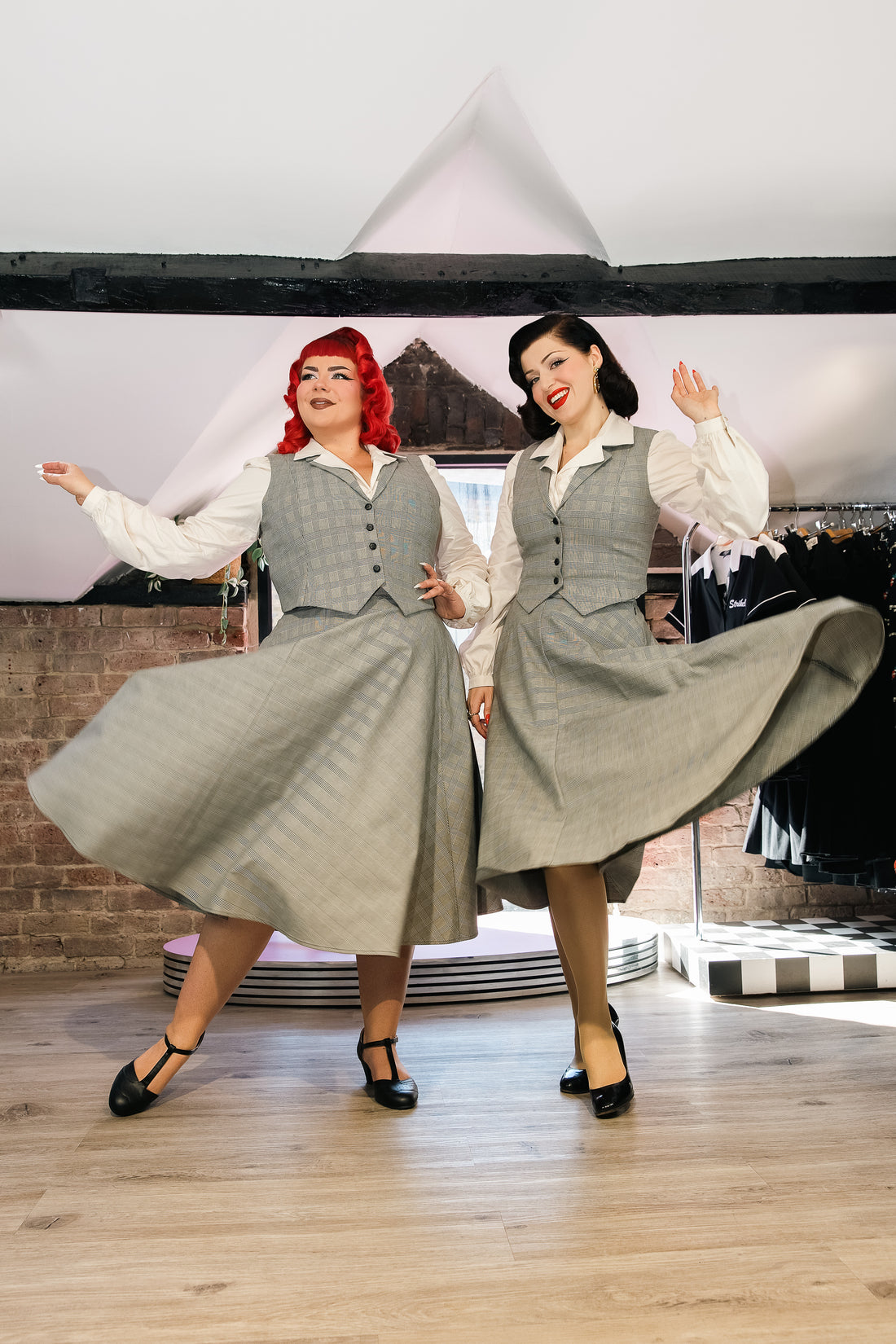 Professor Monochrome Check Waistcoat