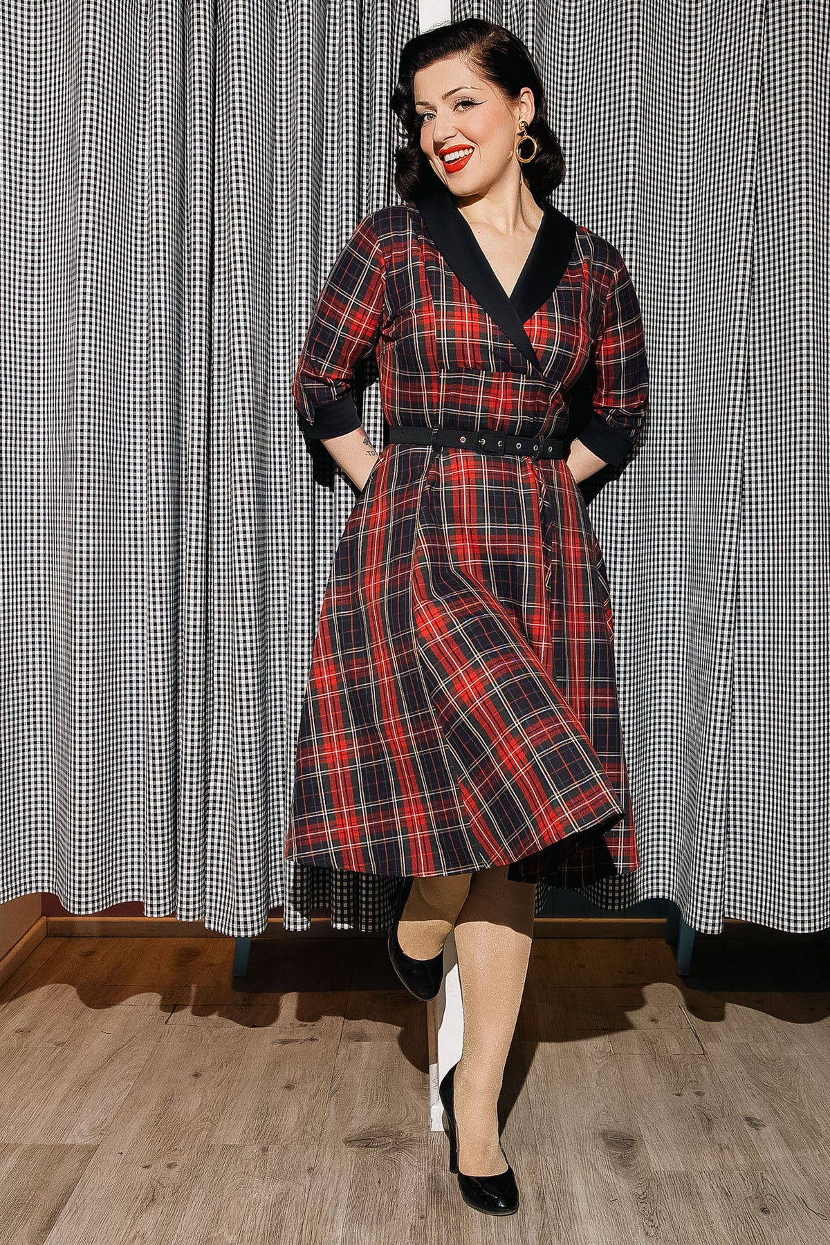 Margaret Royal Stewart Tartan Swing Dress