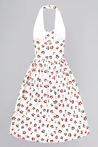 Honey Cherry Broderie Flared Dress