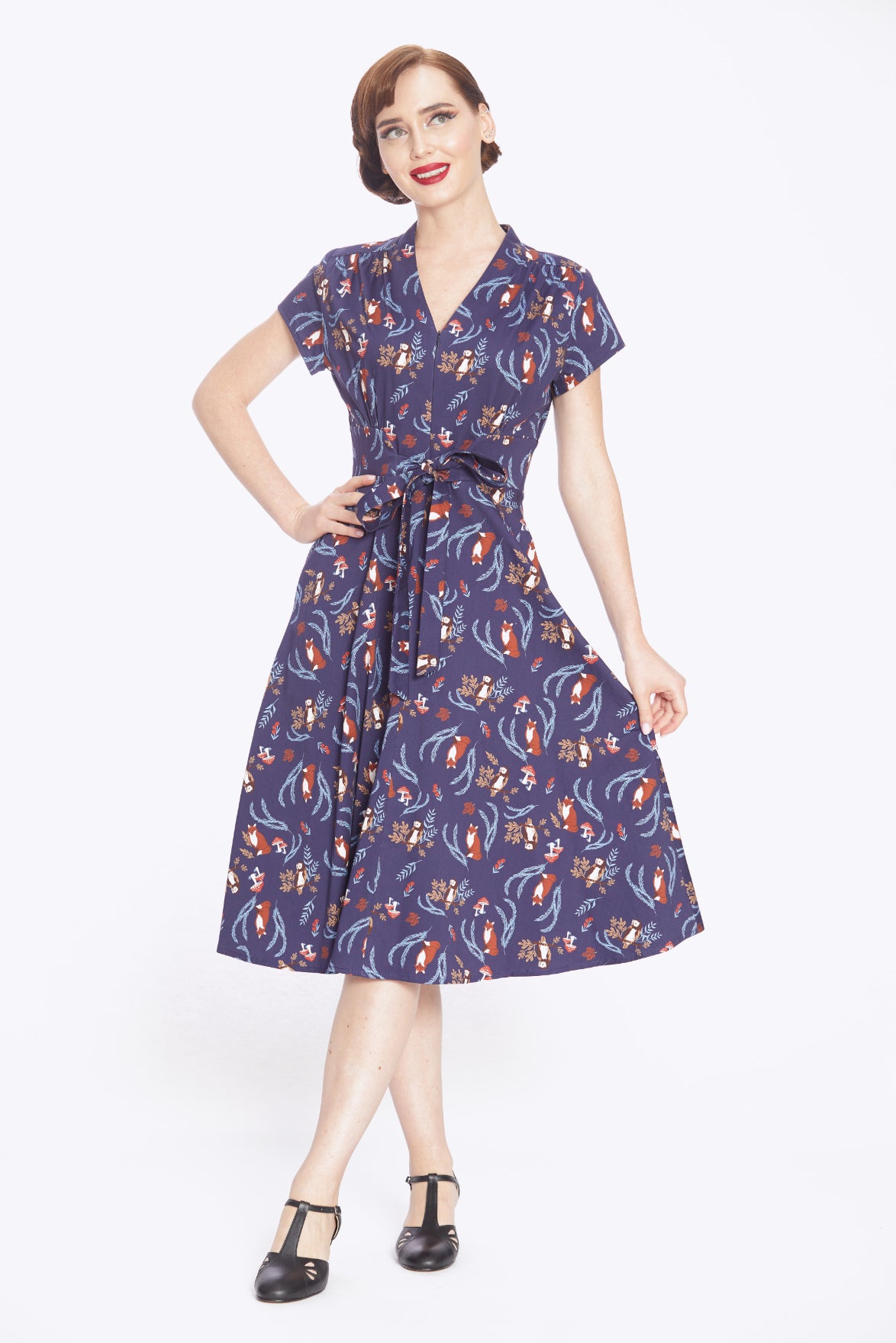Foxy Forest Swing Dress