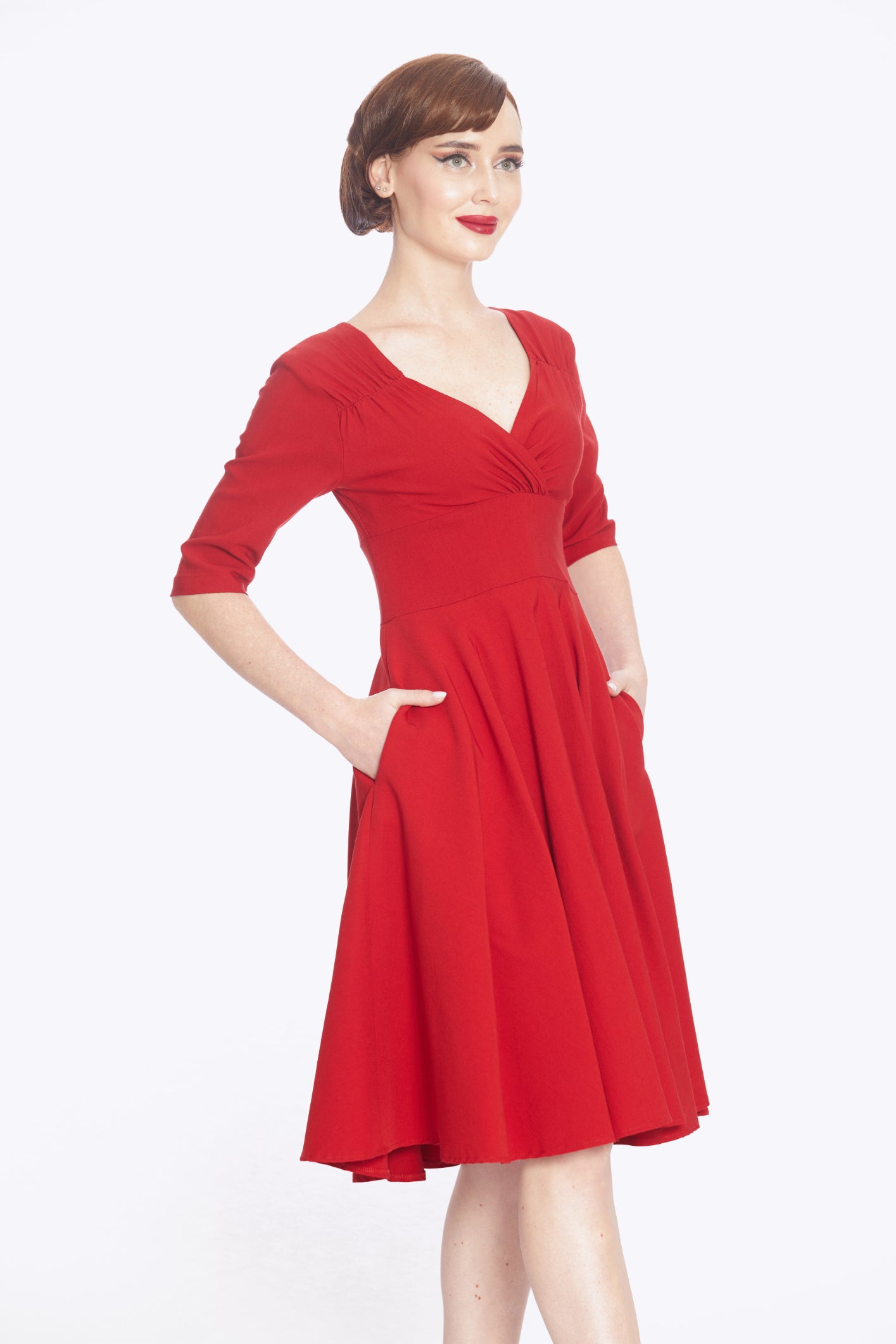Trixie Red Swing Dress