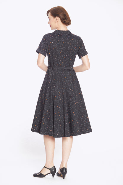 Caterina Black Cats Swing Dress