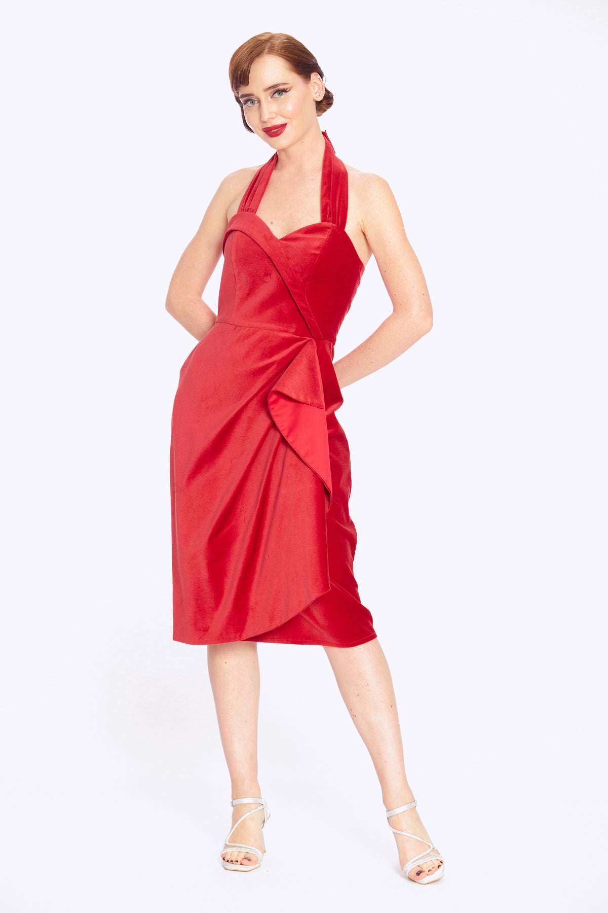 Lorna Velvet Pencil Dress