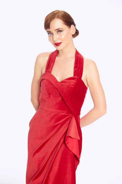 Lorna Velvet Pencil Dress