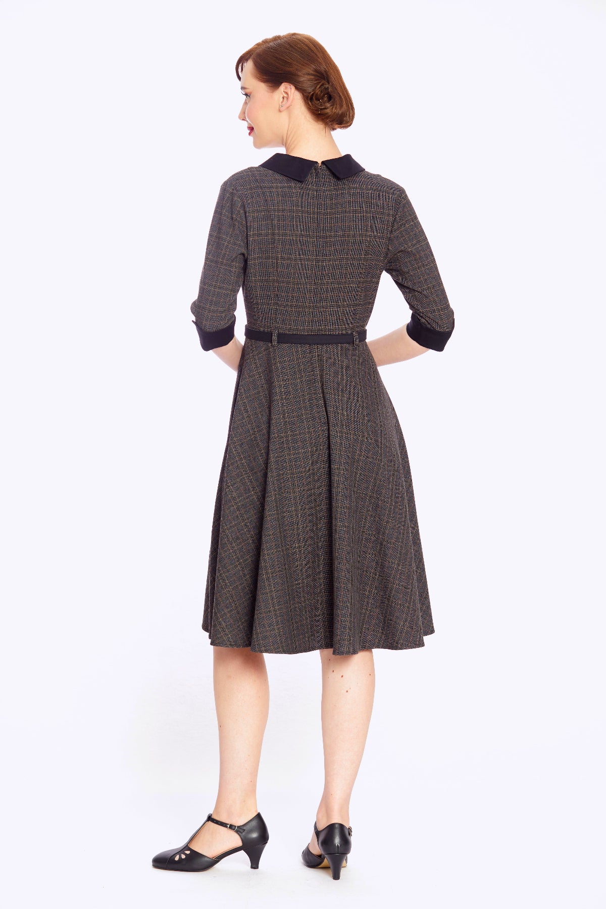 Margaret Heritage Check Flared Dress