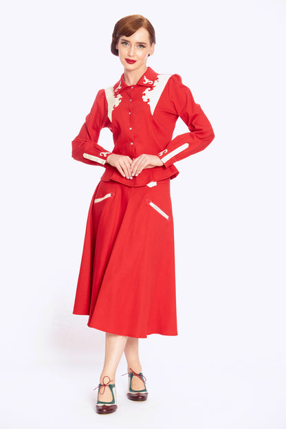 Dolly Western Shirt Red