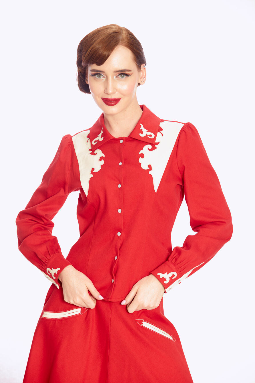 Dolly Western Shirt Red