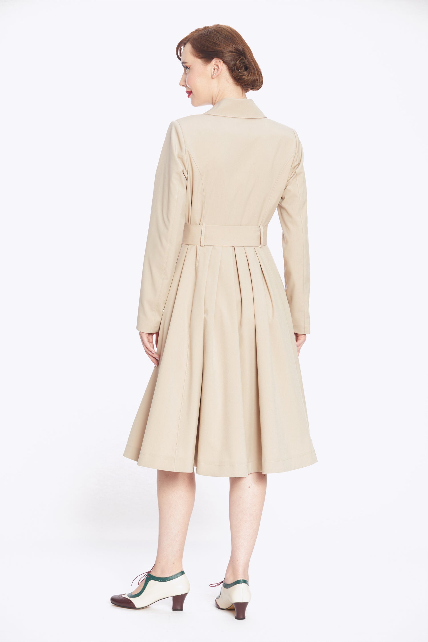 Korrina Cream Swing Trench Coat