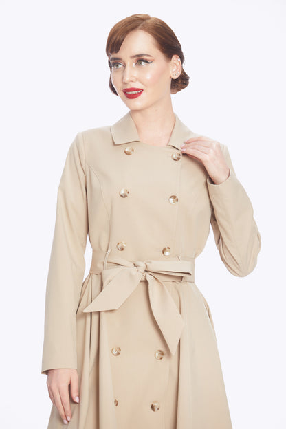Korrina Cream Swing Trench Coat