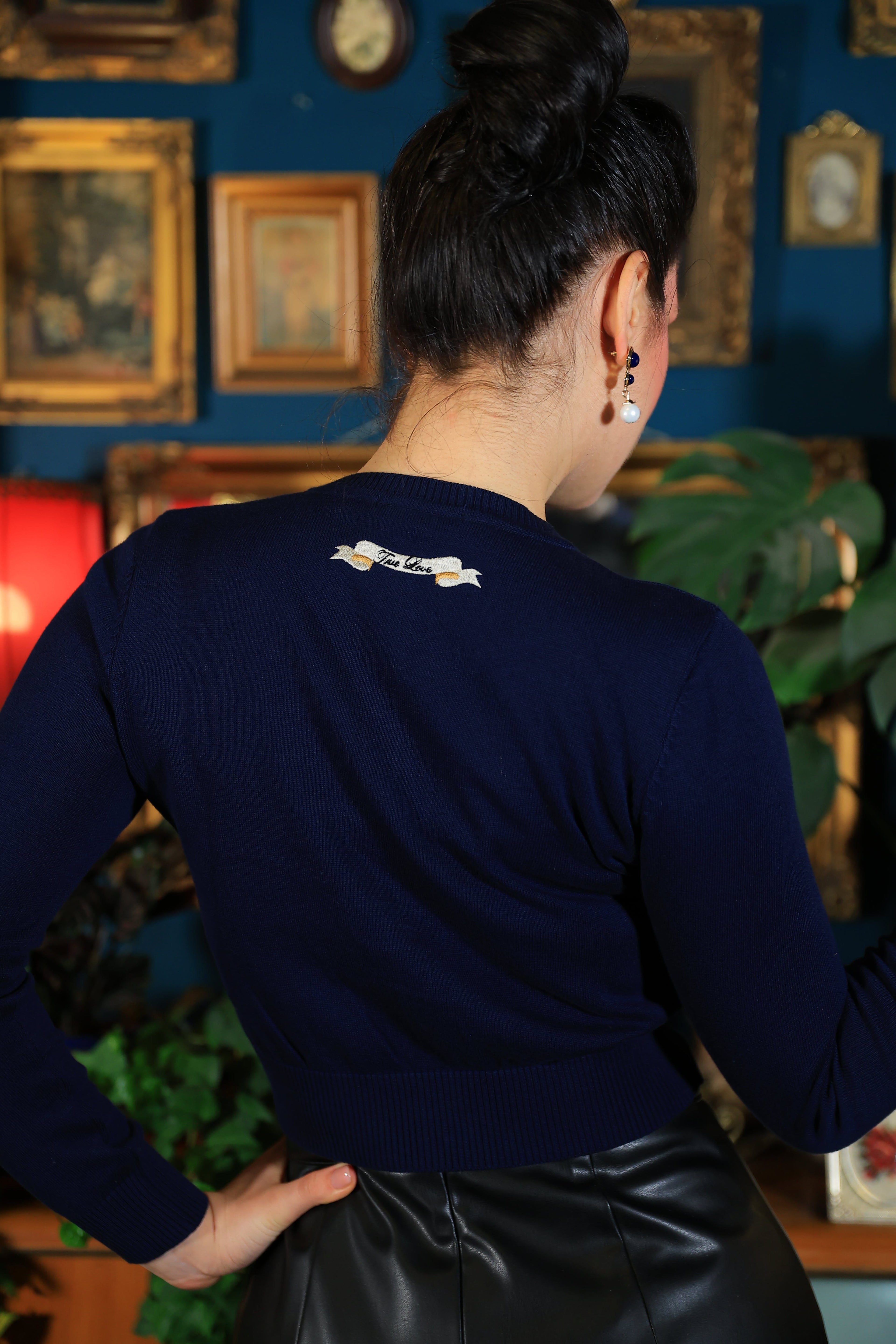 Lucy True Love Cardigan Long Sleeve Navy Blue