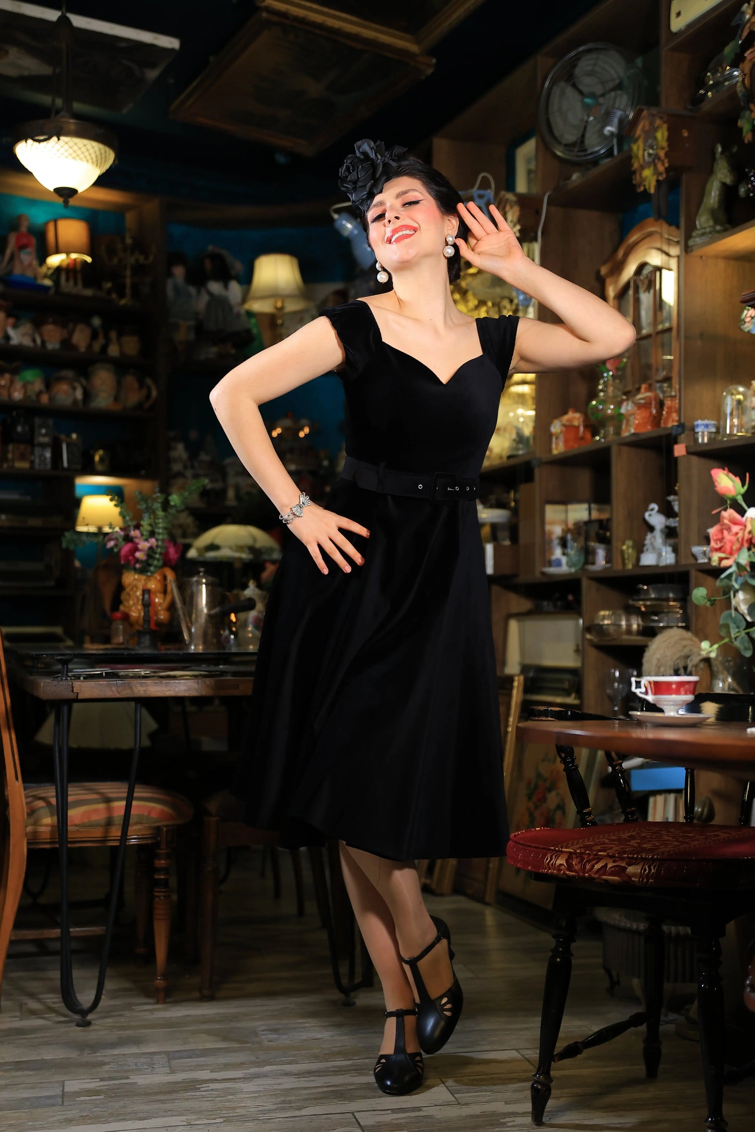 Kaiya Velvet Swing Dress