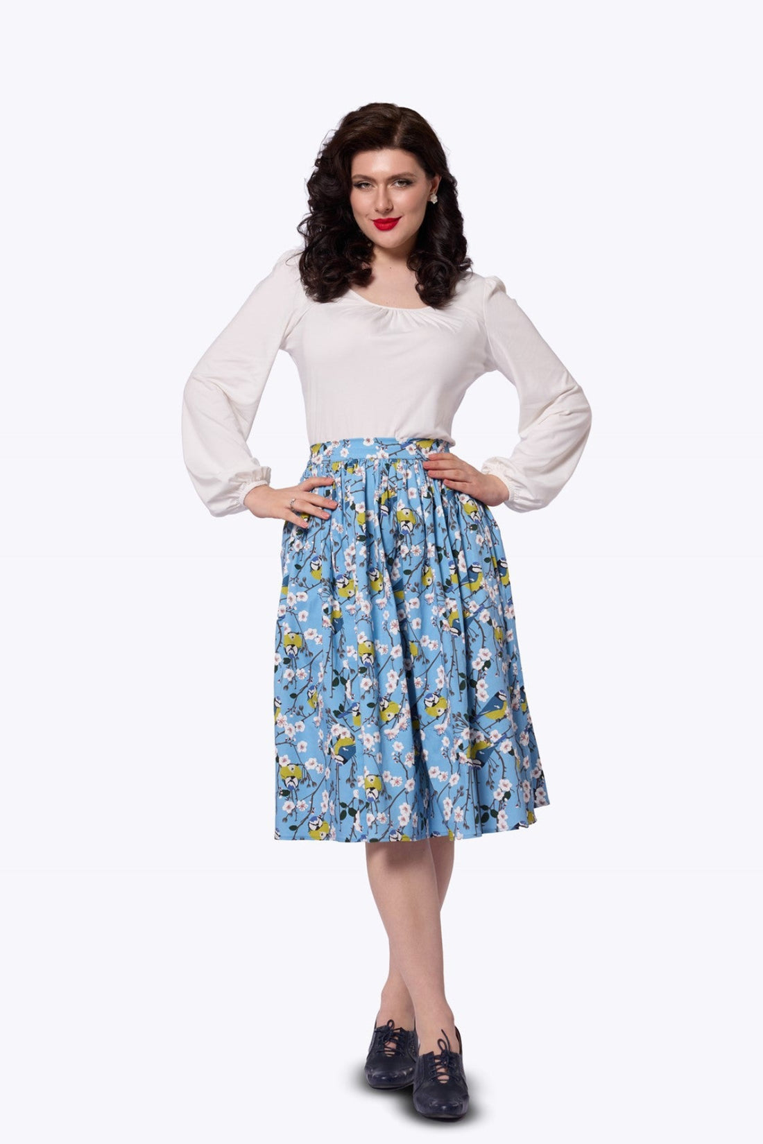 Jasmine Blossom Birds Skirt
