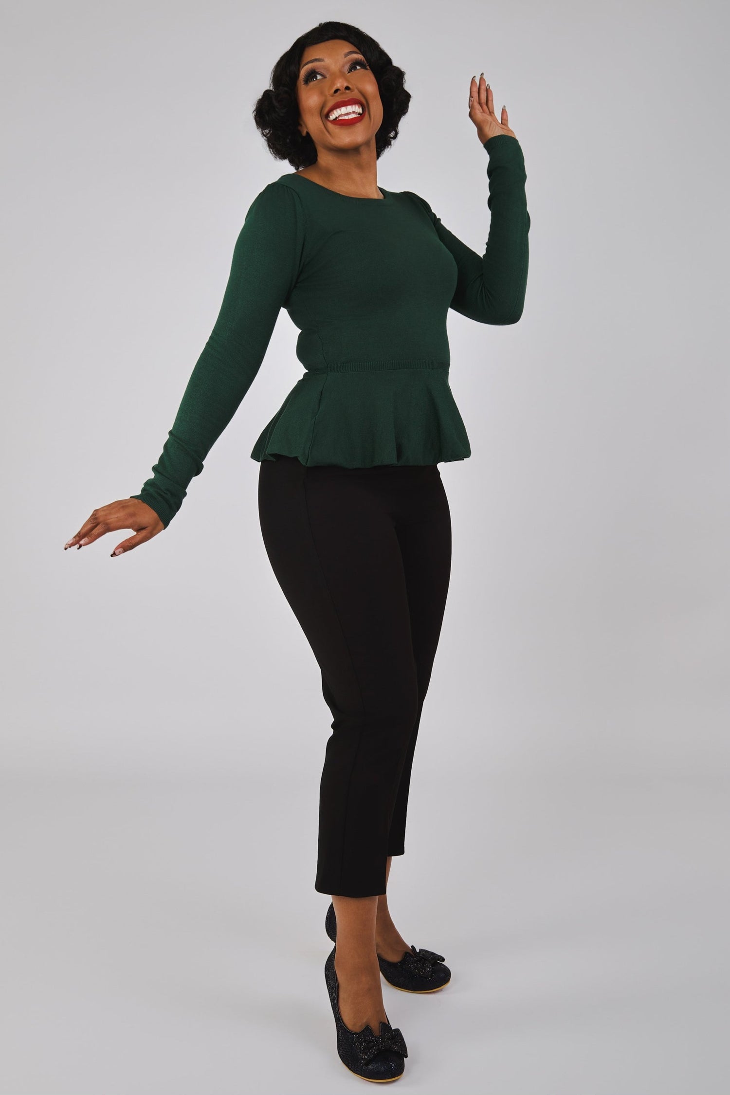 Jenni Peplum Jumper | Collectif Vintage Jenni Peplum Jumper | Collectif Vintage