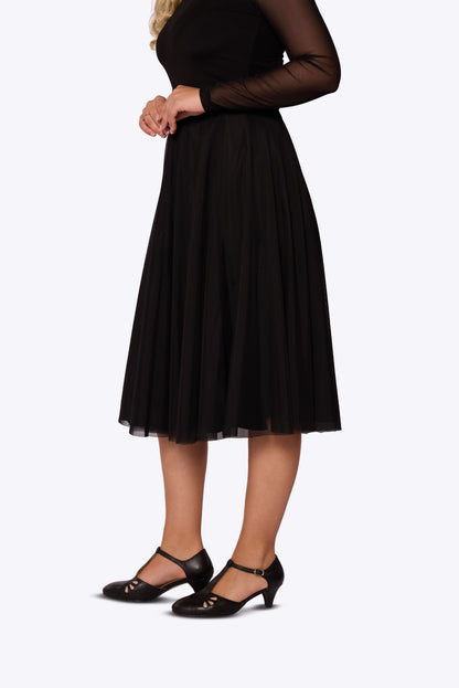 Iris Black Tulle Skirt