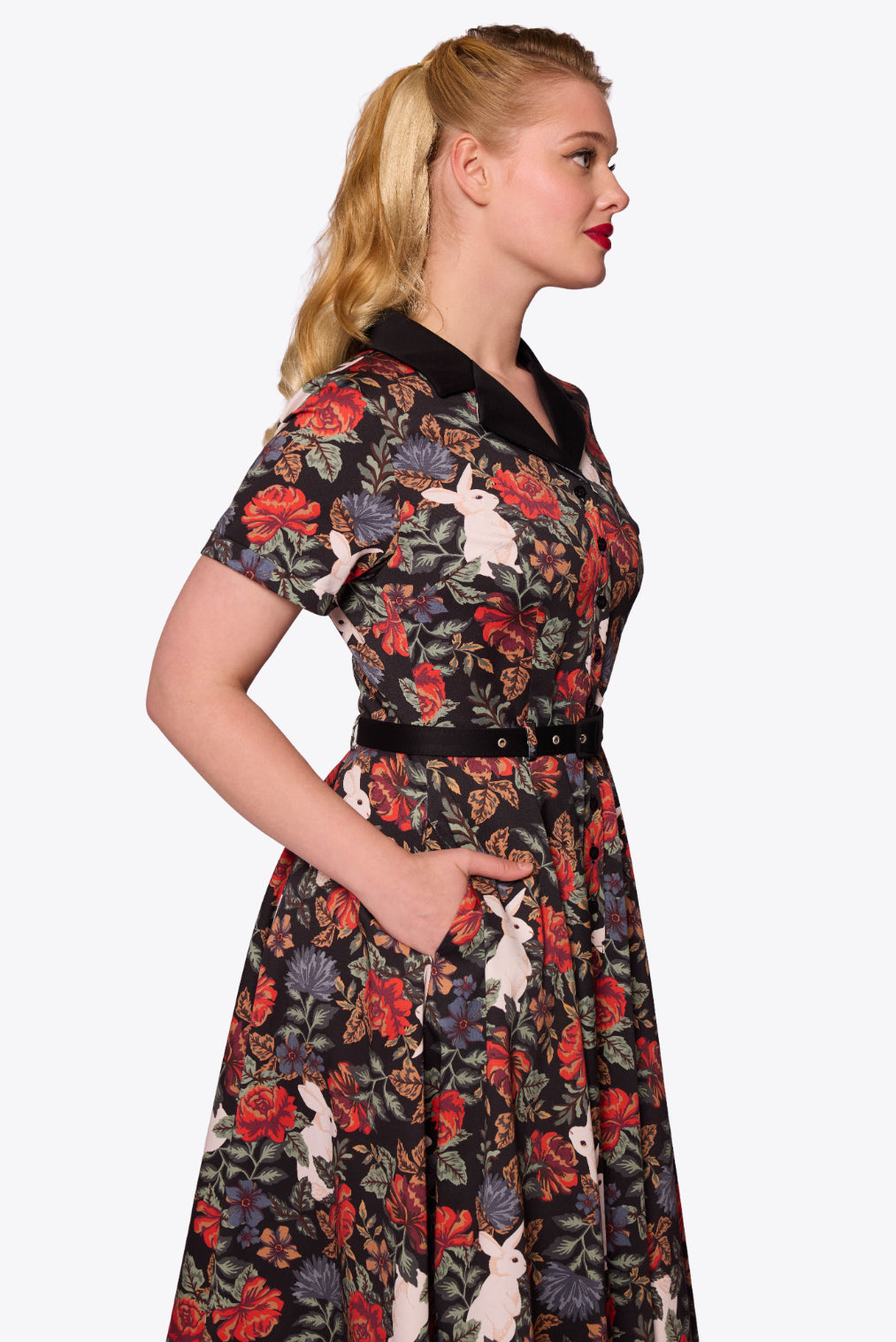Caterina Forest Floral Swing Dress