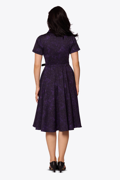 Caterina Amethyst Stardust Swing Dress