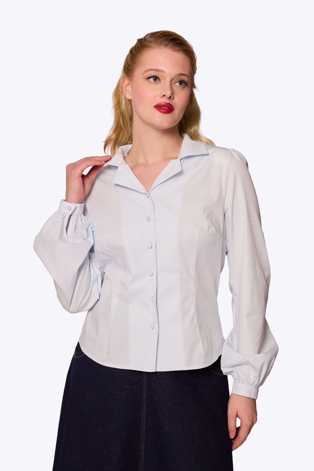 Jerry Powder Blue Blouse