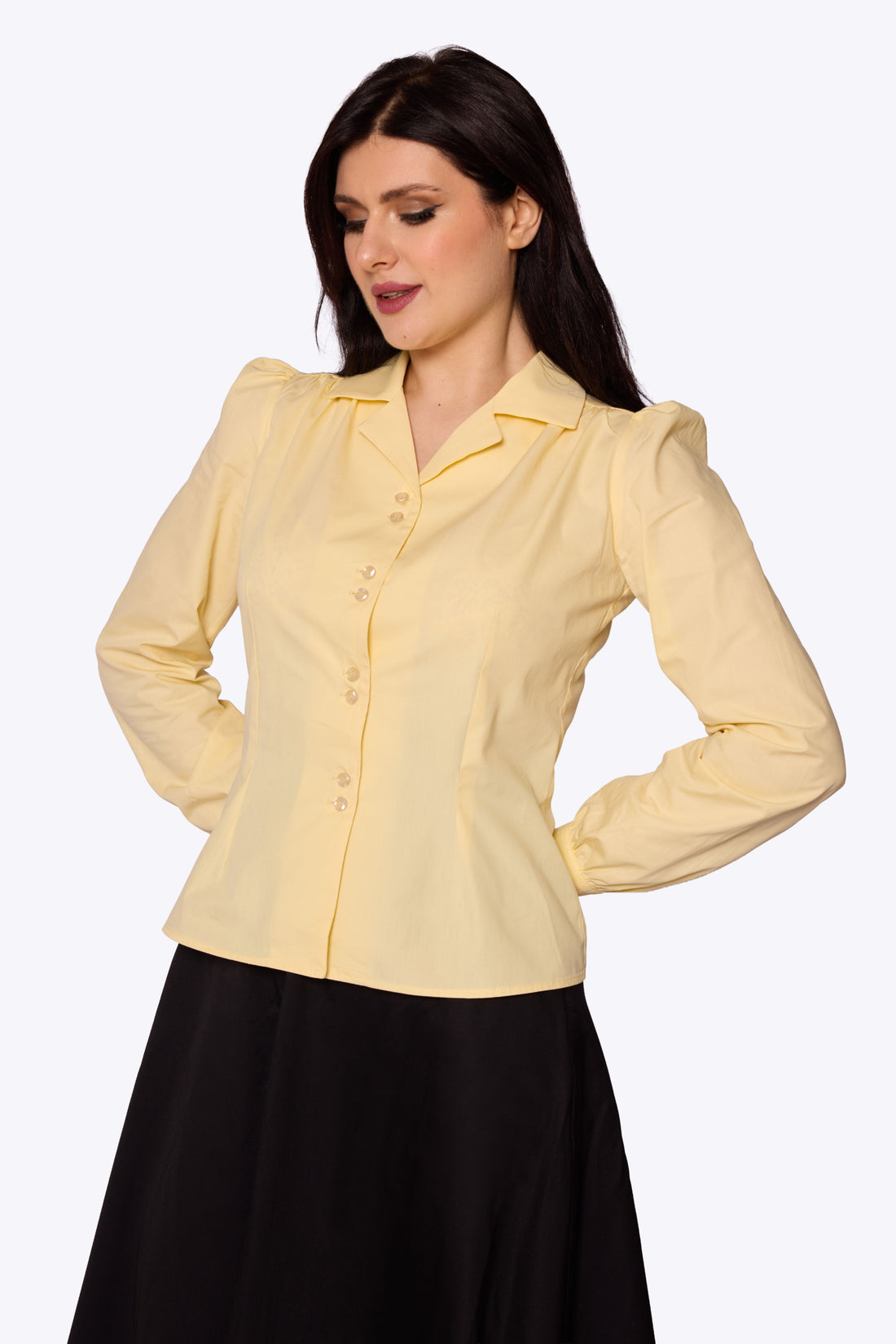 Pepper 40s Blouse Buttercup Yellow