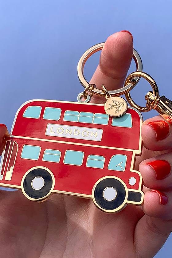 Erstwilder Double-Decker Enamel Key Ring