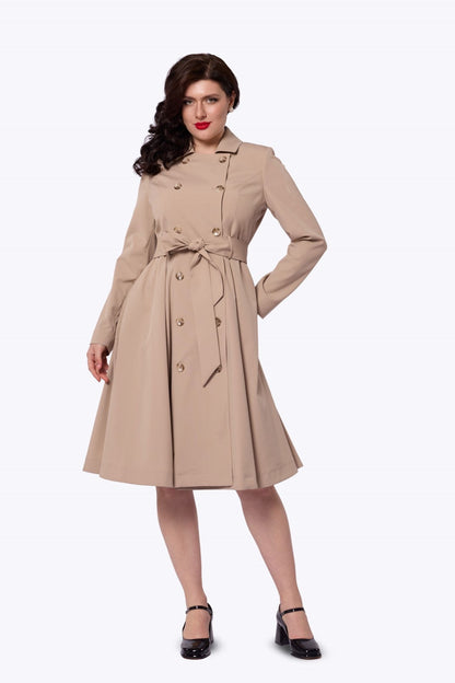 Korrina Cream Swing Trench Coat