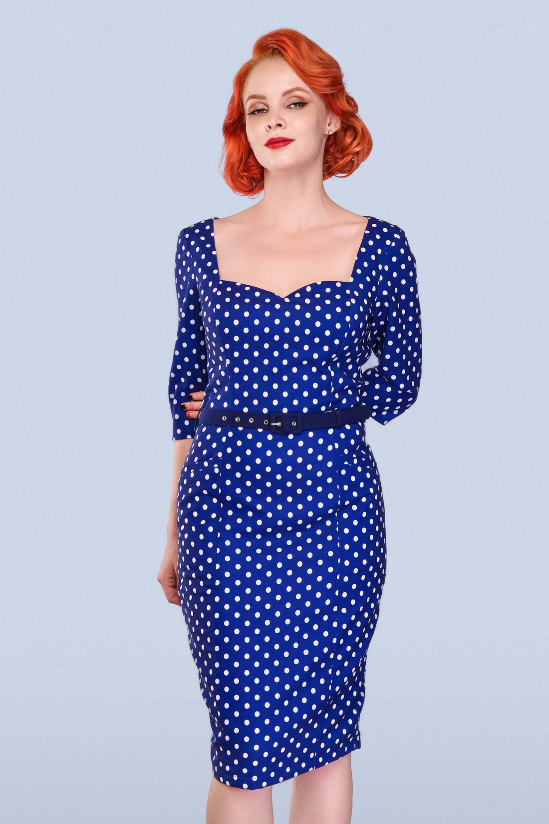 Patty Polka Pencil Dress